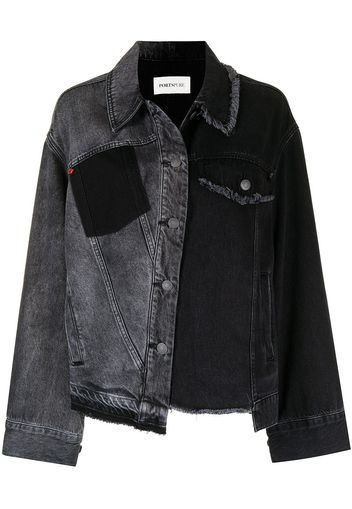 PortsPURE Giacca denim asimmetrica - Nero