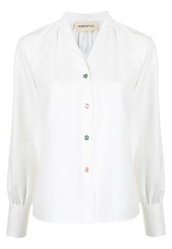 PortsPURE Camicia con scollo a V - Bianco