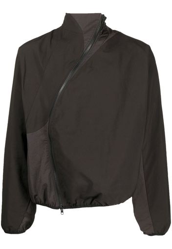 Post Archive Faction diagonal zip jacket - Marrone