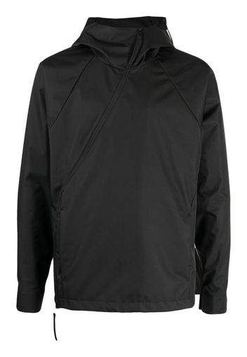 Post Archive Faction hooded zip-up windbreaker - Nero