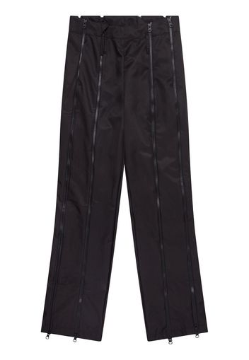 Post Archive Faction zip-embellished straight-leg trousers - Nero