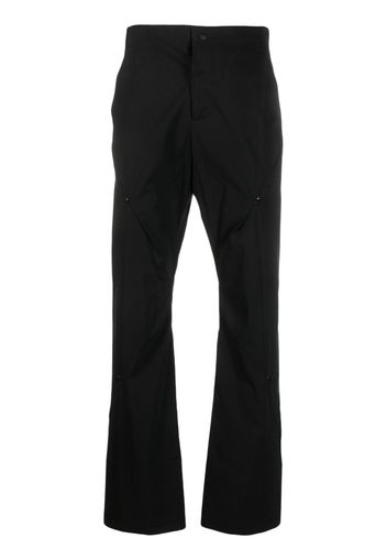 Post Archive Faction zip-details flared trousers - Nero