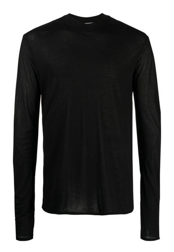 Post Archive Faction mock-neck lyocell top - Nero