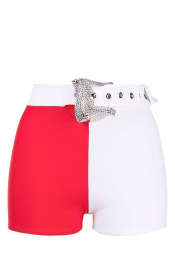 POSTER GIRL Patricia buckle-detail swim shorts - Rosso