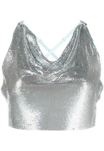 POSTER GIRL Bambi chainmail crop top - Argento