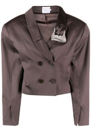 POSTER GIRL Suzan double-breasted cropped blazer - Marrone