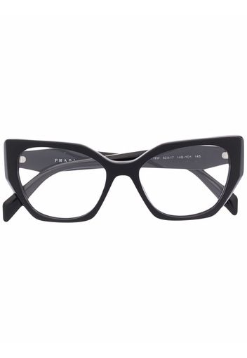 Prada Eyewear cat eye-frame logo-embossed glasses - Nero