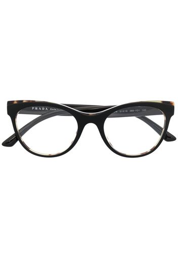 Prada Eyewear Occhiali squadrati tartarugati - Nero