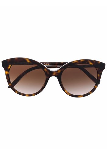 Prada Eyewear Occhiali da sole cat-eye con effetto tartarugato - Marrone