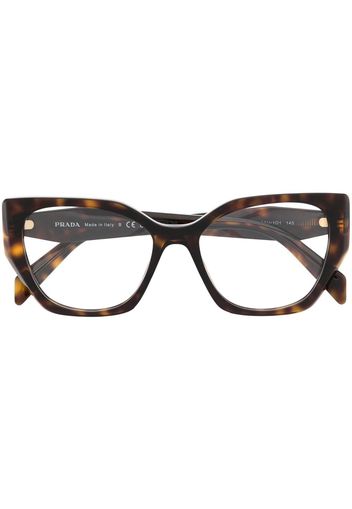 Prada Eyewear round-frame glasses - Marrone