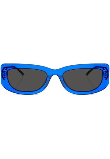 Prada Eyewear logo-plaque rectangular-frame sunglasses - Blu