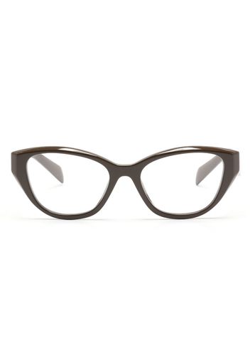 Prada Eyewear cat-eye frame glasses - Marrone