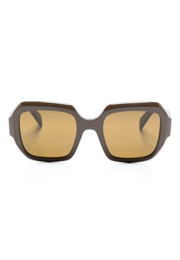 Prada Eyewear geometric oversized-frame sunglasses - Marrone