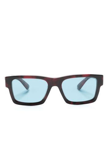 Prada Eyewear Occhiali da sole squadrati con effetto tartarugato - Rosso