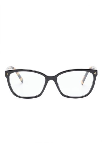 Prada Eyewear Occhiali squadrati con effetto tartarugato - Nero