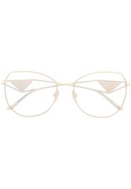 Prada Eyewear Occhiali oversize con placca - ZVN08N Pale Gold