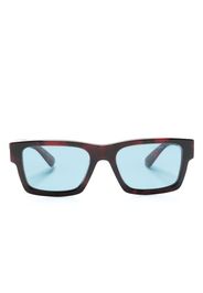 Prada Eyewear Occhiali da sole squadrati con effetto tartarugato - Rosso