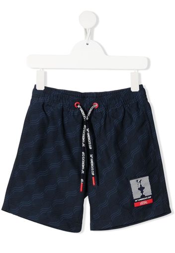 Prada Linea Rossa logo drawstring swim shorts - C002 BLU