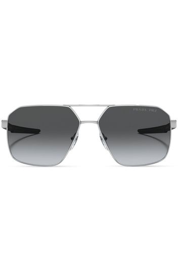 Prada Linea Rossa tinted logo-print sunglasses - Argento