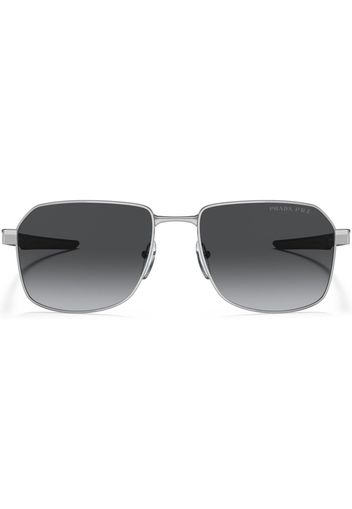 Prada Linea Rossa logo-print tinted sunglasses - Argento