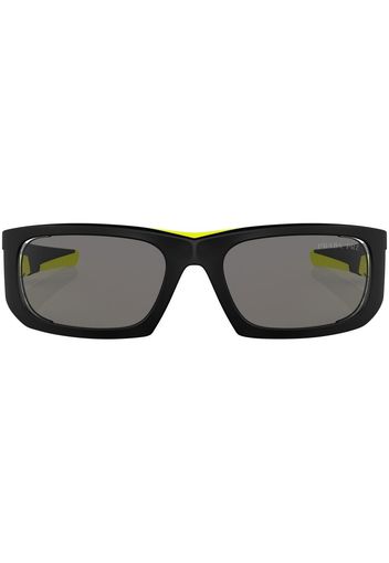 Prada Linea Rossa logo-print cut-out sunglasses - Nero