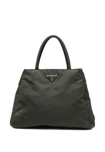 Prada Pre-Owned Borsa tote con placca logo Pre-owned anni '90 - Verde