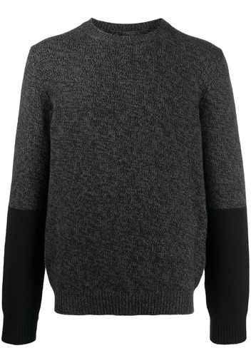 contrast-sleeve jumper