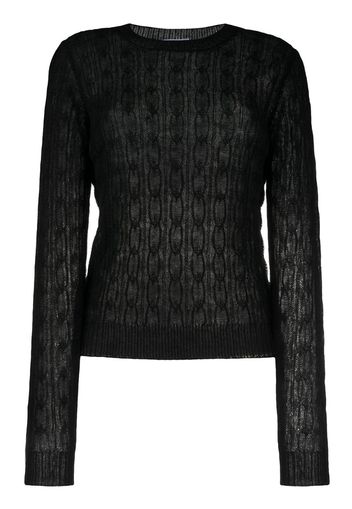 semi-sheer knitted jumper