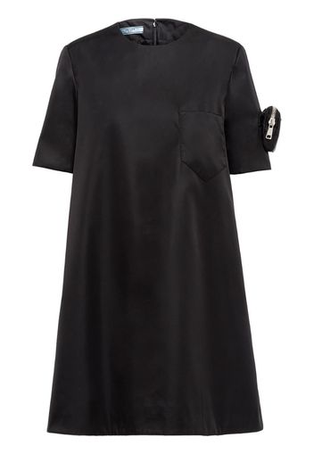 logo-pouch shift dress