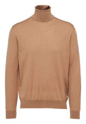 virgin wool high-neck jumper