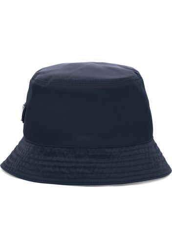 Prada logo-plaque bucket hat - Blu
