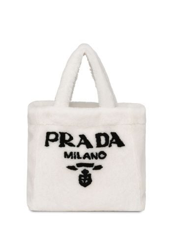 Prada Borsa tote con stampa - Bianco