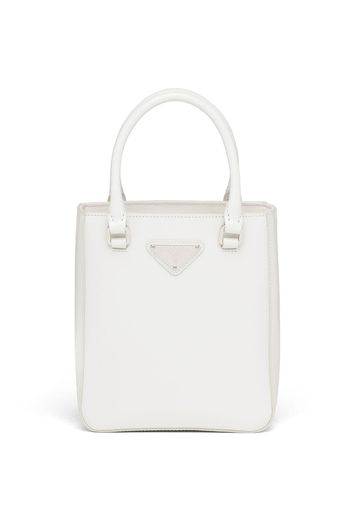 Prada Borsa tote con placca - Bianco