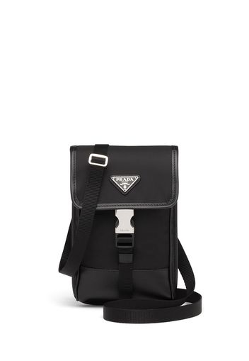 Prada logo-plaque crossbody bag - Nero