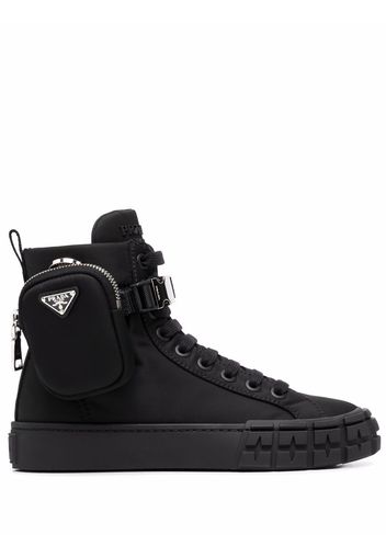 Prada pouch detail high-top sneakers - Nero