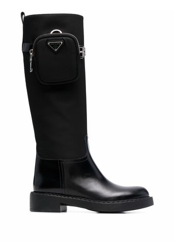 Prada Re-Nylon riding boots - Nero