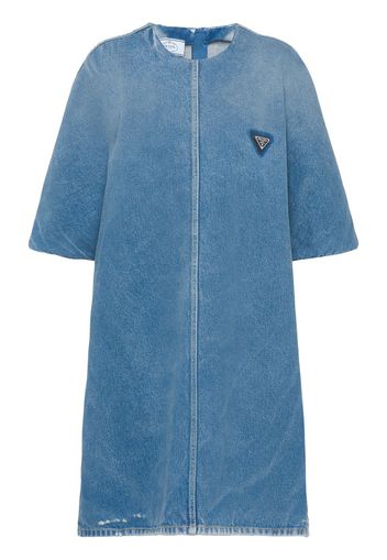 Prada Abito con logo - Blu