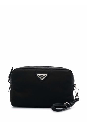 Prada triangle-logo make-up bag - Nero