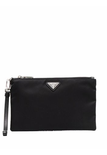 Prada Re-Nylon and leather pouch - Nero