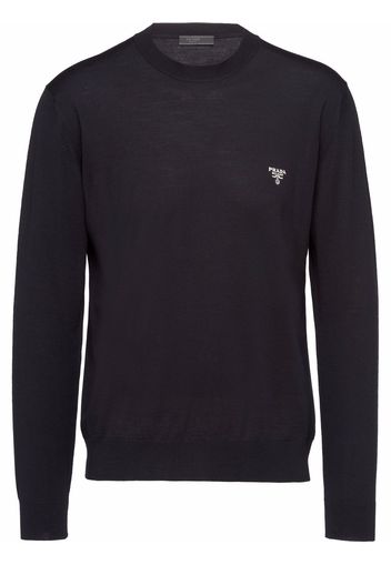 Prada superfine wool long-sleeve jumper - Nero