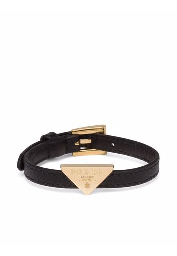 Prada Bracciale con logo - Nero