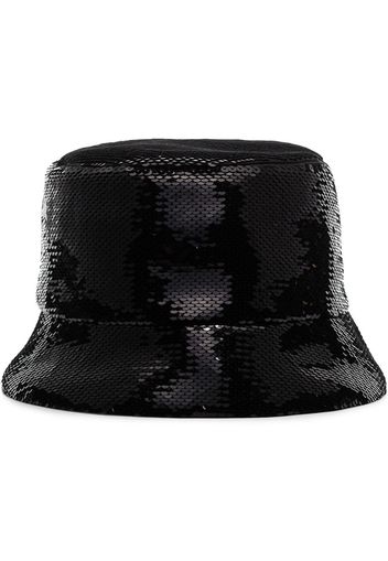 Prada PRADA PAILLETTES LOGO BCKT HAT - Nero