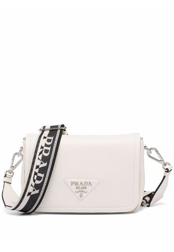 Prada Borsa a spalla Flou piccola - Bianco