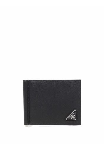 Prada Portafoglio bi-fold in pelle - Nero