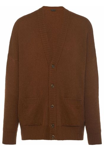 Prada Cardigan con scollo a V - Marrone