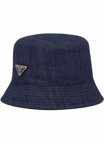 Prada Cappello bucket con applicazione - Blu