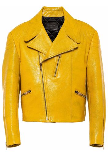 Prada leather biker jacket - Giallo