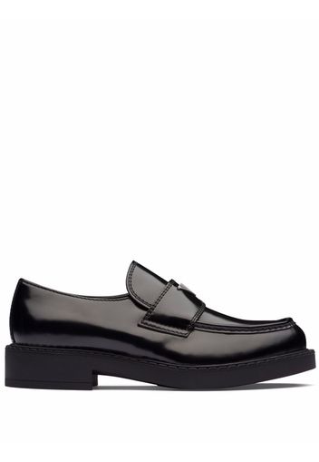 Prada logo-plaque chunky-sole loafers - Nero