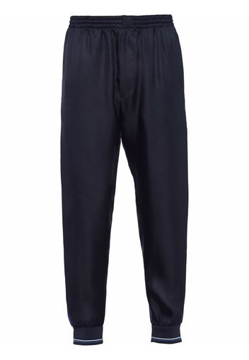 Prada Pantaloni sportivi con bande laterali - Blu