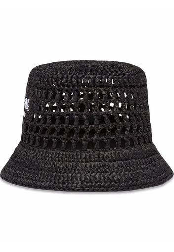 Prada Cappello bucket con logo - Nero